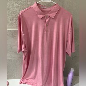 Peter Millar Pink Performance Polo - XL